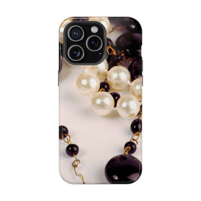 Impact-Resistant Phone Case – Noir Pearl