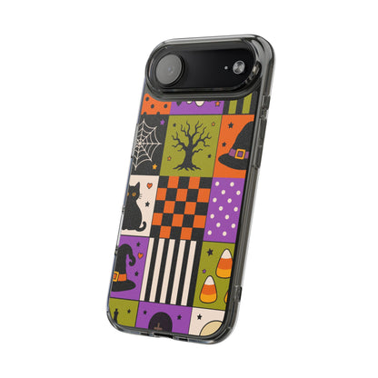 Clear Phone Case – Spooky Patchwork