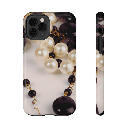 Impact-Resistant Phone Case – Noir Pearl