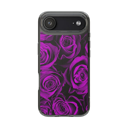 Clear Phone Case – Amethyst Roses