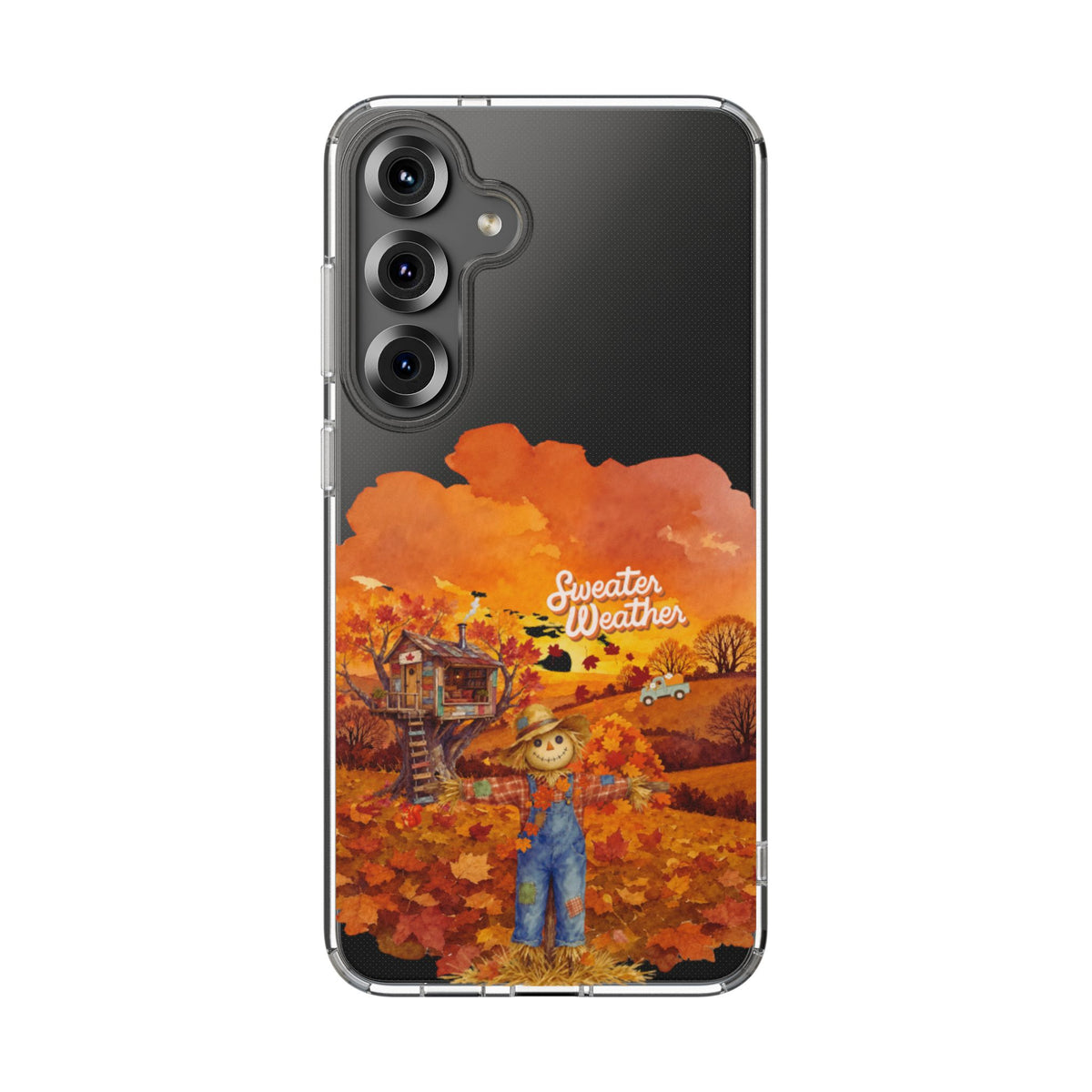 Clear Phone Case – Sweater Weather – Compatible with iPhone 13–17 & Samsung Galaxy S25–S26 Series