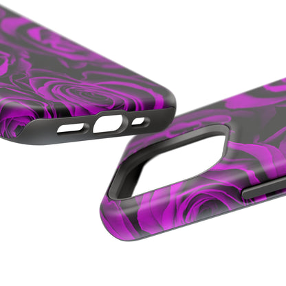 Impact-Resistant Phone Case – Amethyst Roses