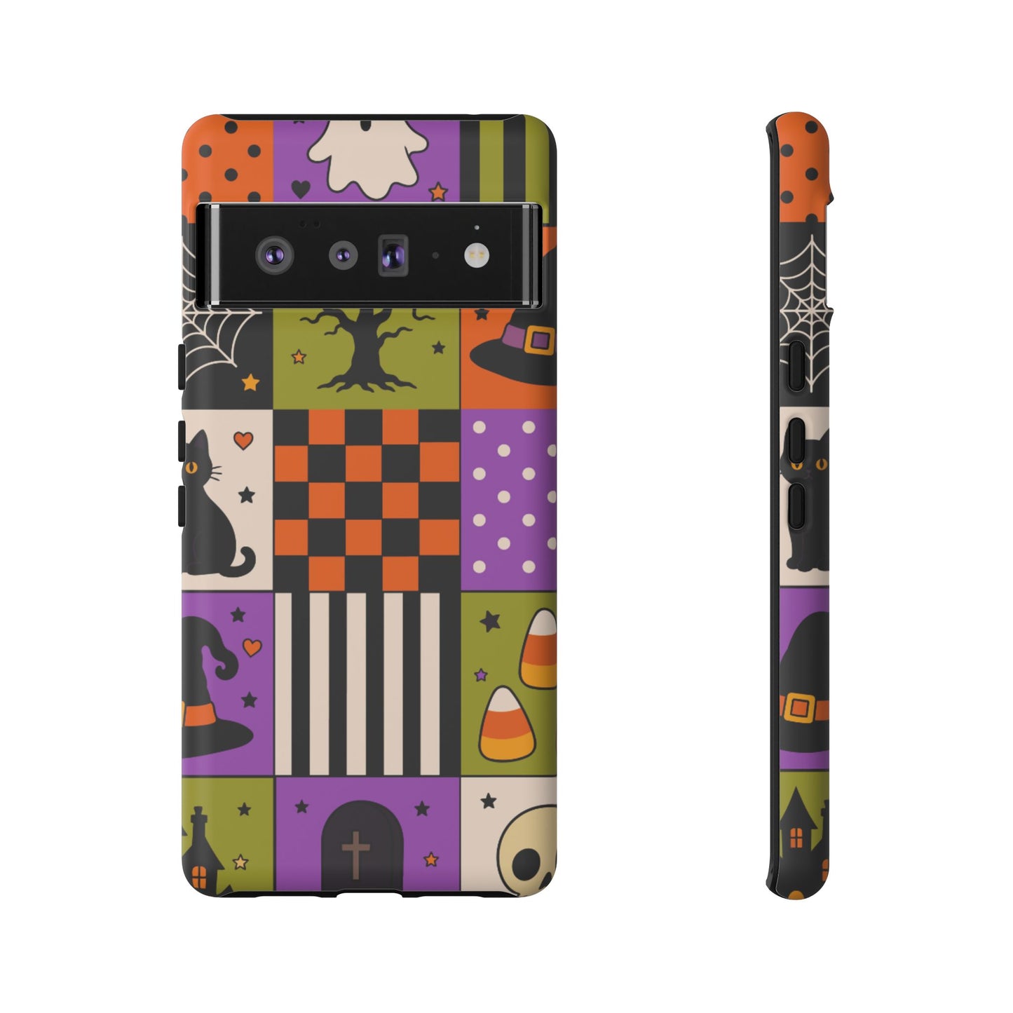 Protective Phone Case – Spooky Patchwork