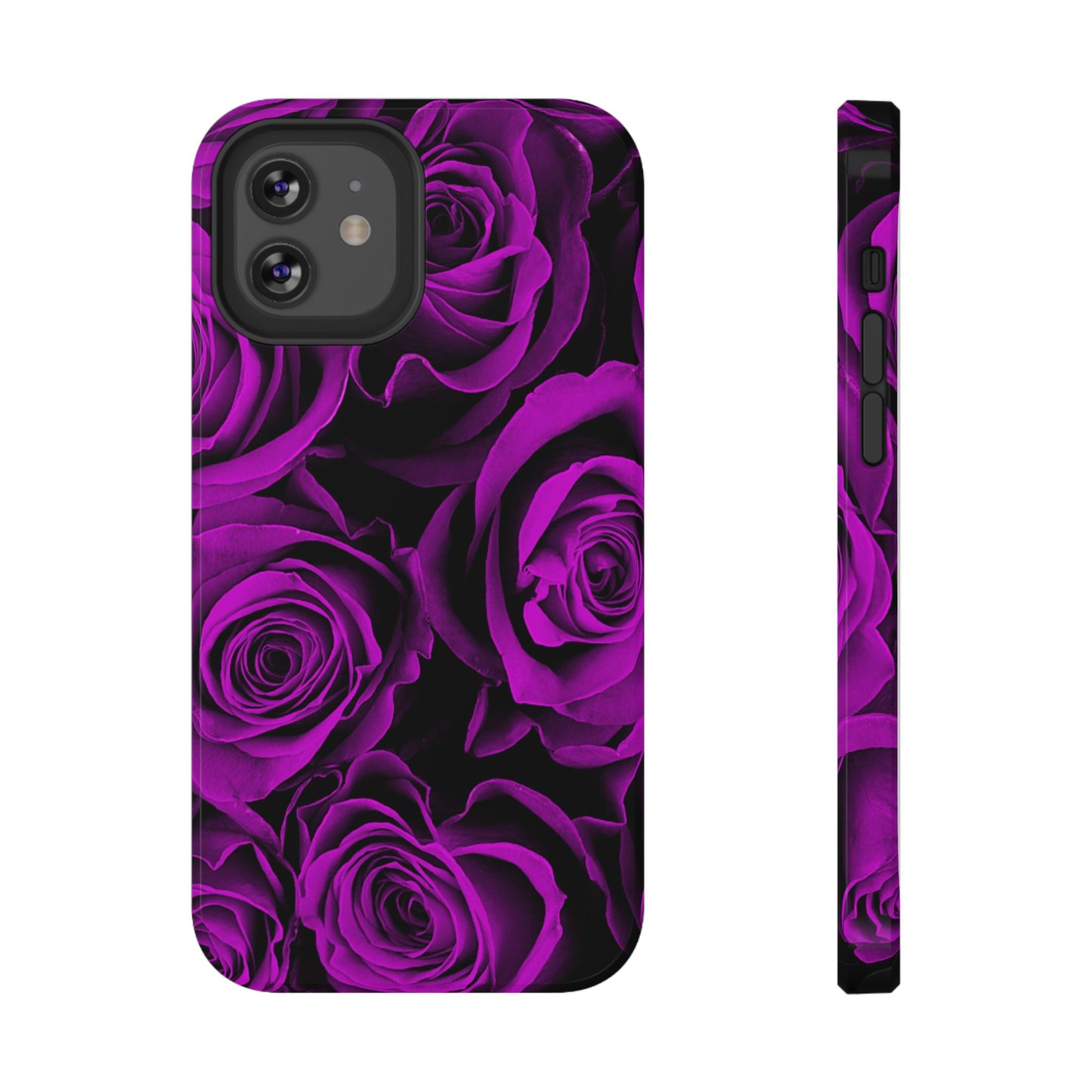 Impact-Resistant Phone Case – Amethyst Roses