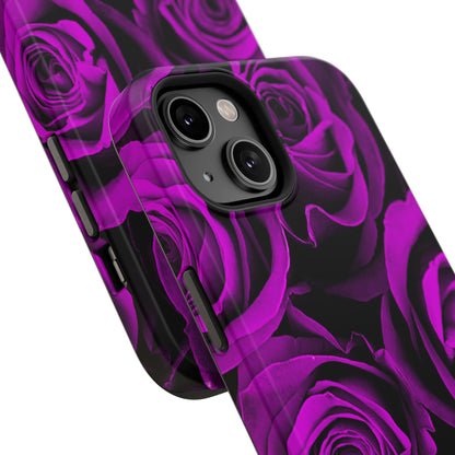 Impact-Resistant Phone Case – Amethyst Roses