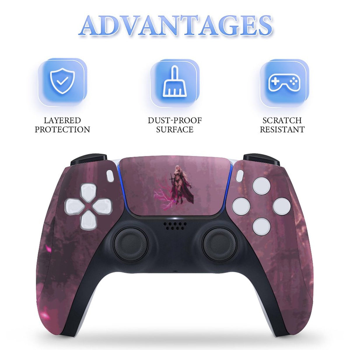 Console Skin Kit – Starborn Fury – Compatible with PS5 Slim Digital Edition