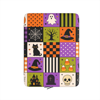 Vegan-Friendly Laptop Sleeve – Spooky Patchwork