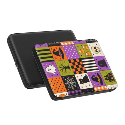 Vegan-Friendly Laptop Sleeve – Spooky Patchwork