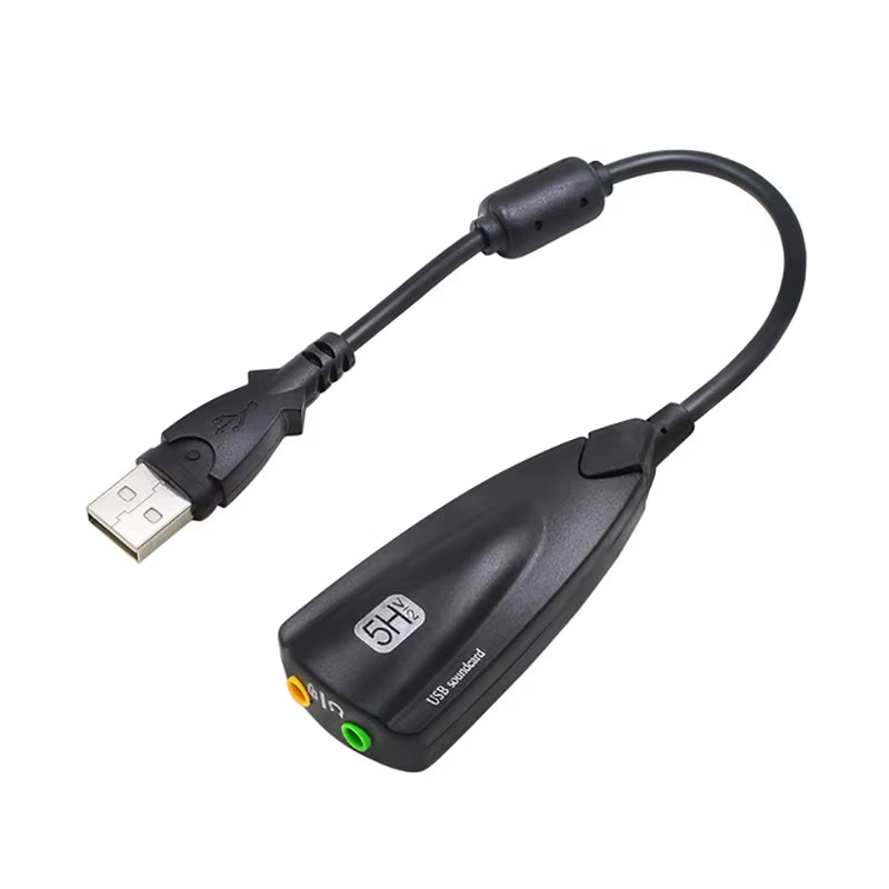 5HV2 Stereo 7.1 Channel with Cable Sound Card USB Sound Card Computer Games Dedicated External High-End Sound Card