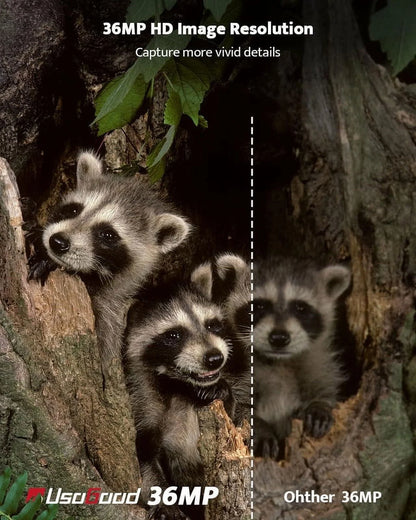 Trail Camera, 48MP 4K Hunting Camera with Night Vision Motion Activated IP66 Waterproof, Deer Camera for Outdoor Wildlife Watching Monitoring