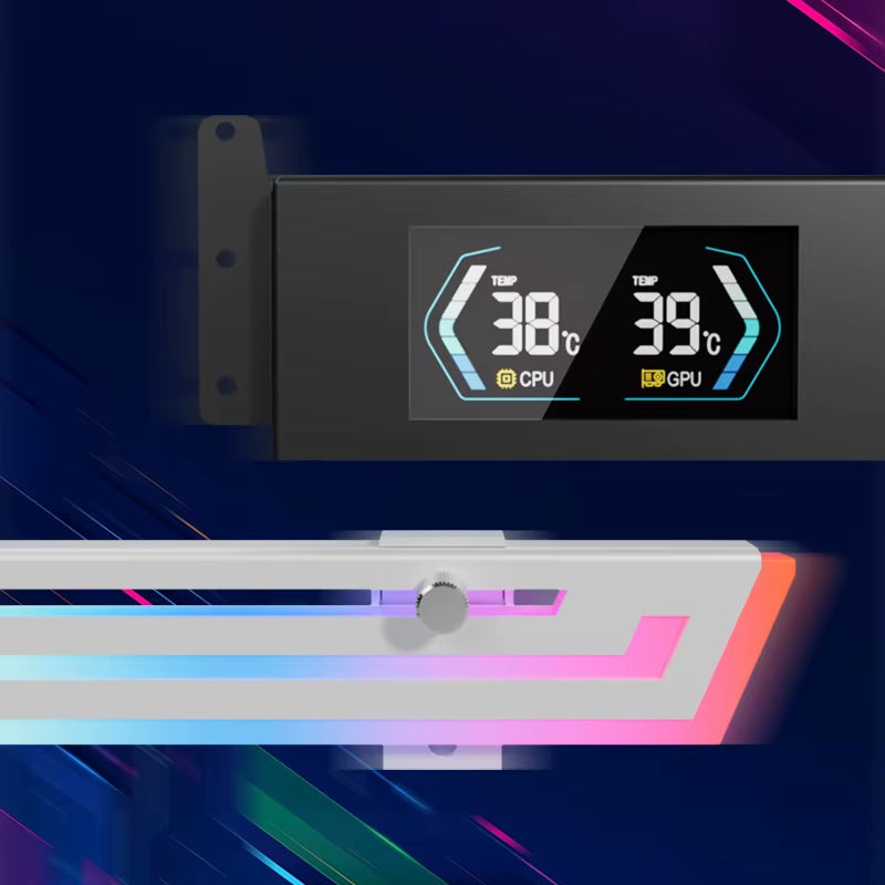 UPSIRNE ARGB 5V 3PIN Graphics Card Bracket Adjustable Height ARGB AURA SYNC Computer Graphics Card VGA Bracket