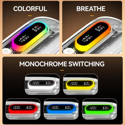 Magnetic Hand Warmer Rechargeable Digital Display 7-Color LED Lights 1.8-Second Rapid Heating Winter Gift Christmas Present