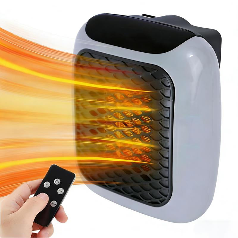 Heater Wall Outlet Small Space Heater with Adjustable Thermostat, Programmable 12-Hour Timer, Auto Shut off - Quiet, Space-Saving, Ceramic