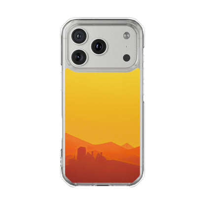 Clear Magnetic Phone Case — Desert Sunrise