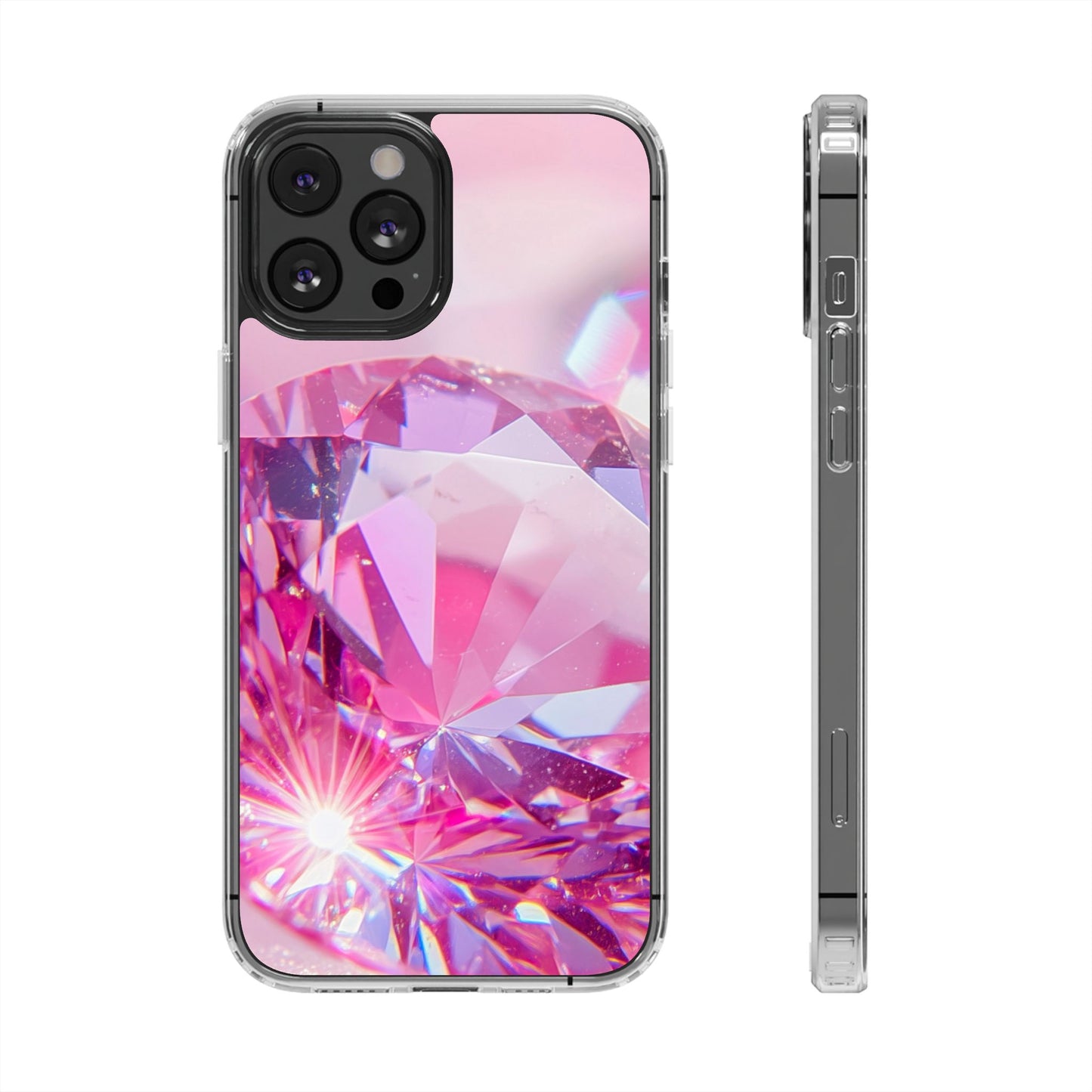 Clear Phone Case – Pink Ice