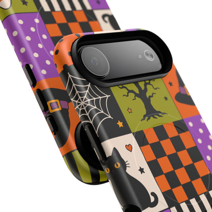 Protective Magnetic Phone Case – Spooky Patchwork