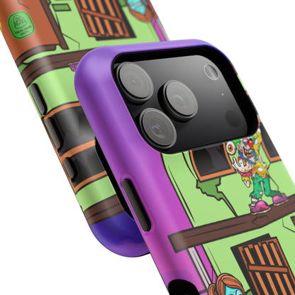 Zombie Arcade Phone Case — Colorful Cartoon Horror Impact-Resistant iPhone Cover