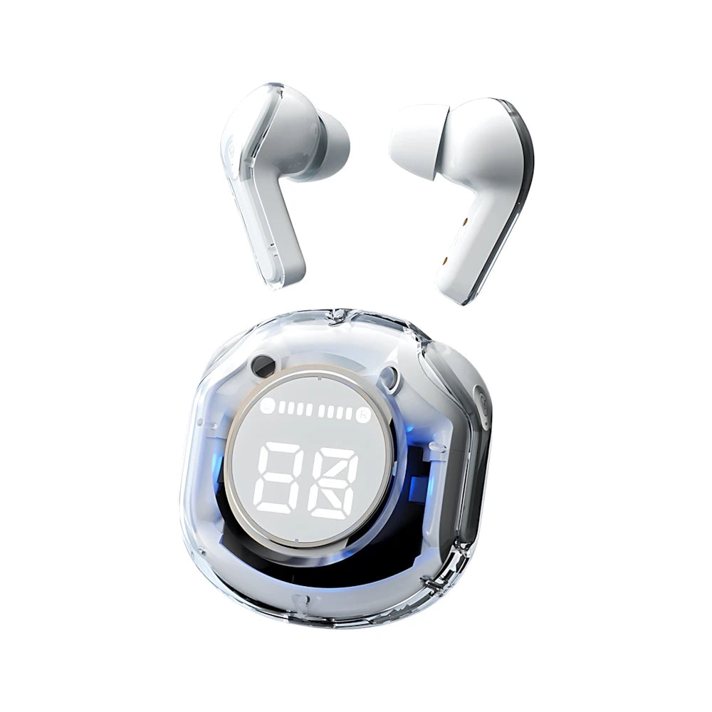 T8 PRO Tws Bluetooth Earbuds Transparent with LED Digital Display Wireless In-Ear Earphone for Xiaomi Huawei Iphone Headphone