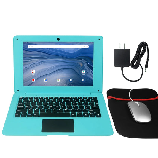 Laptop Computer-10.1" Inch Kids Laptop Powered by Android 7.1.1 OS, 2Gb Ram +32Gb, Bluetooth, Wi-Fi- Blue
