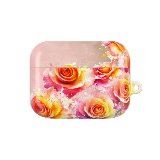 Earbud Case Cover – Sunset Roses