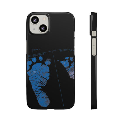 Snap Phone Case – Mom’s Little Blue Footprints