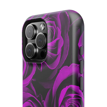 Impact-Resistant Phone Case – Amethyst Roses