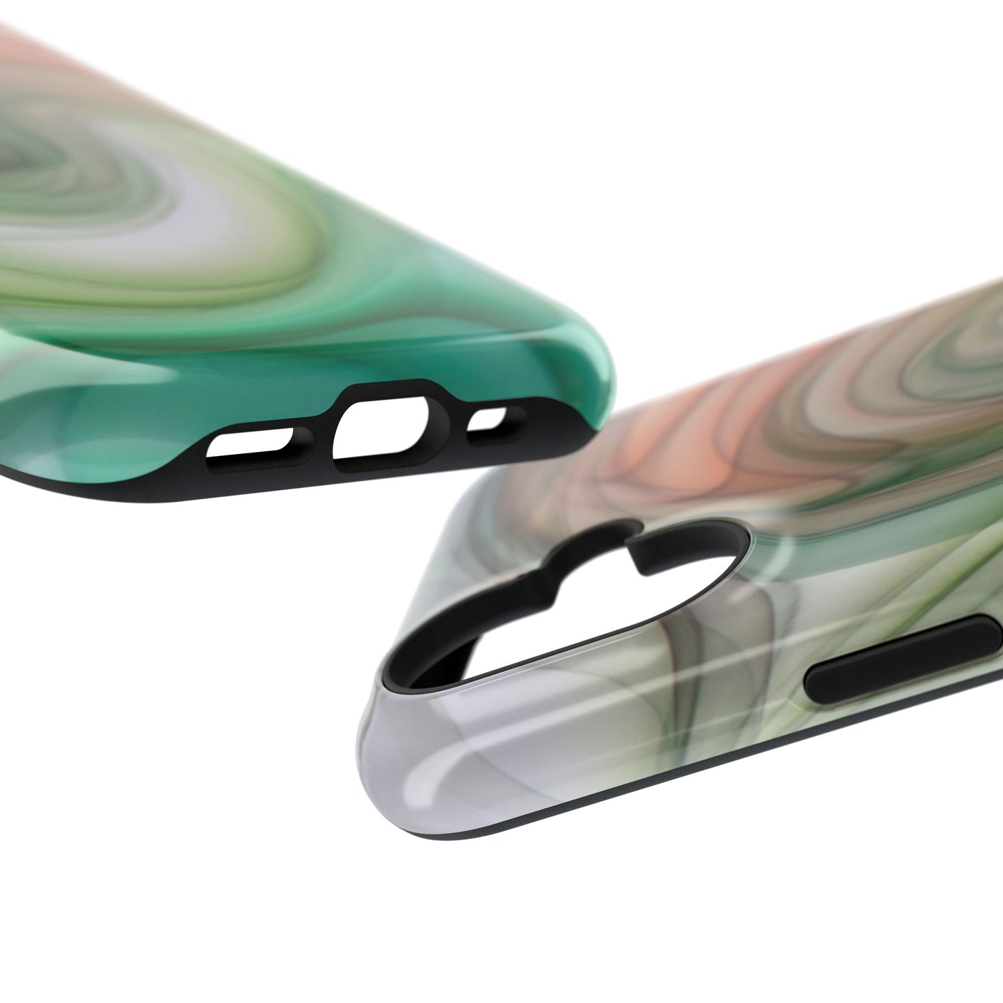 Impact-Resistant Phone Case – Marble Flow