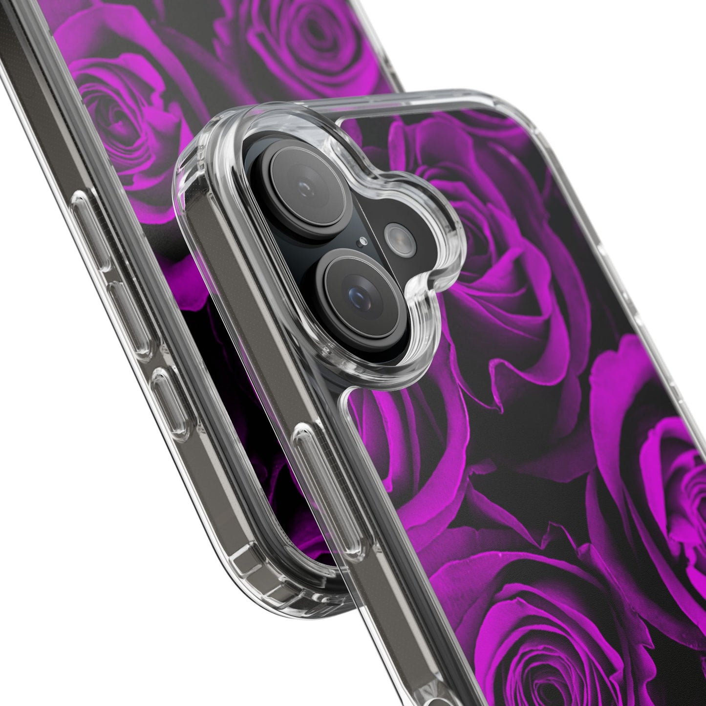 Clear Phone Case – Amethyst Roses