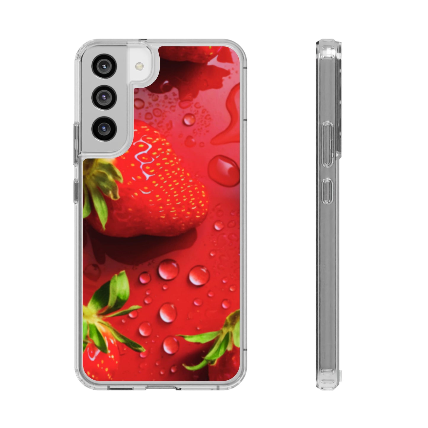 Clear Phone Case – Strawberry Drip