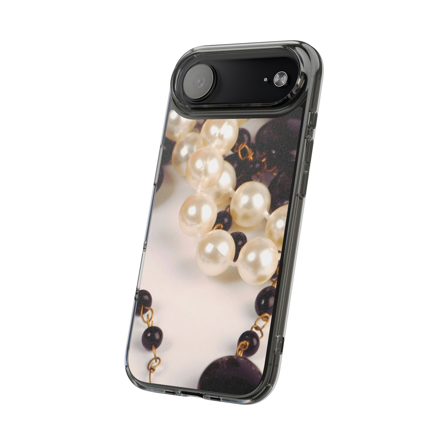 Clear Phone Case – Noir Pearl