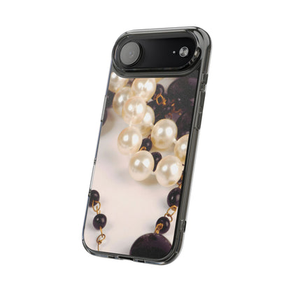Clear Phone Case – Noir Pearl