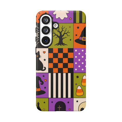 Protective Phone Case – Spooky Patchwork