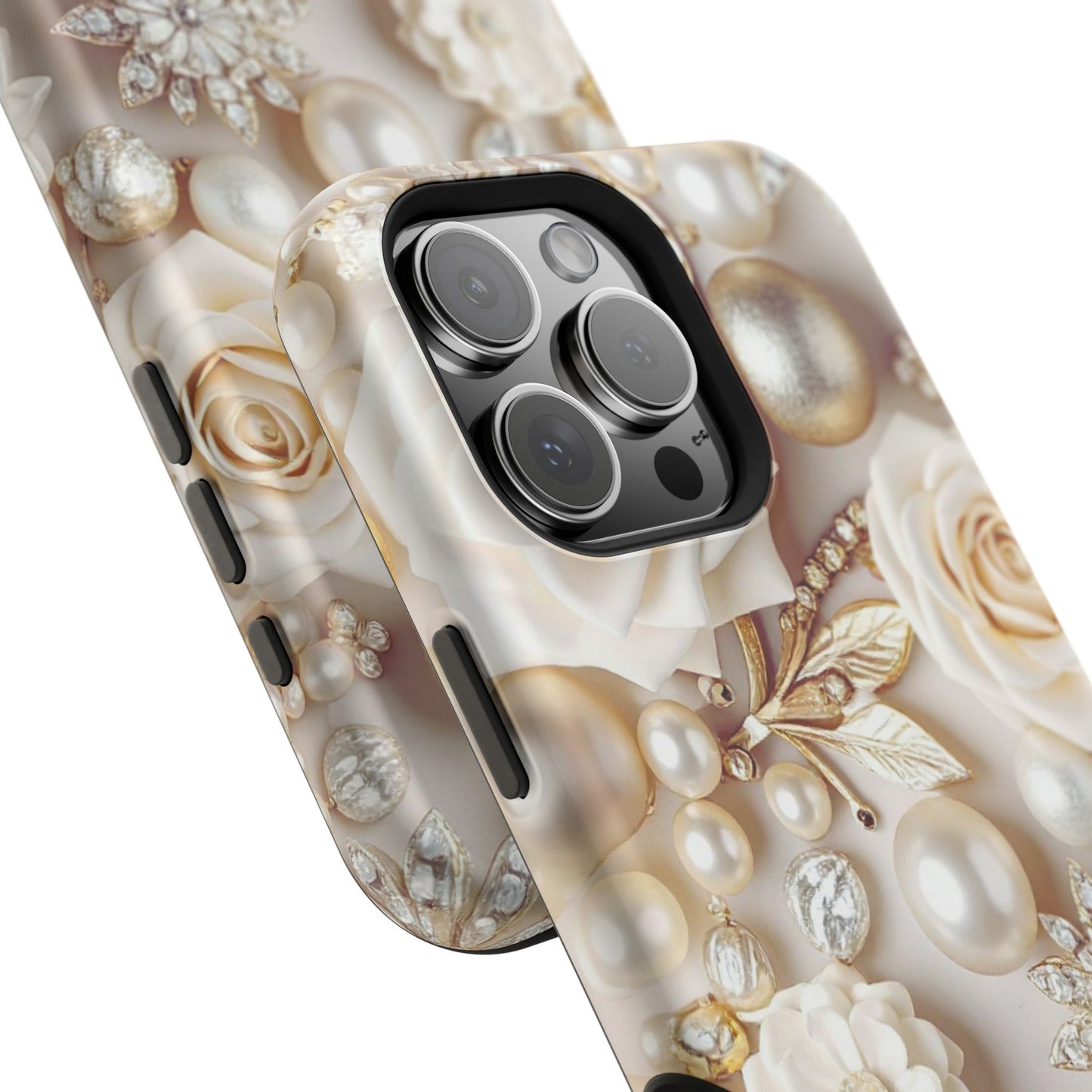 Impact-Resistant Phone Case – Ivory Opulence