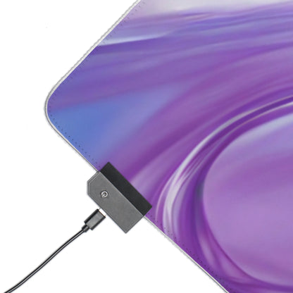 Gaming LED Desk Mat – Lavender Wave