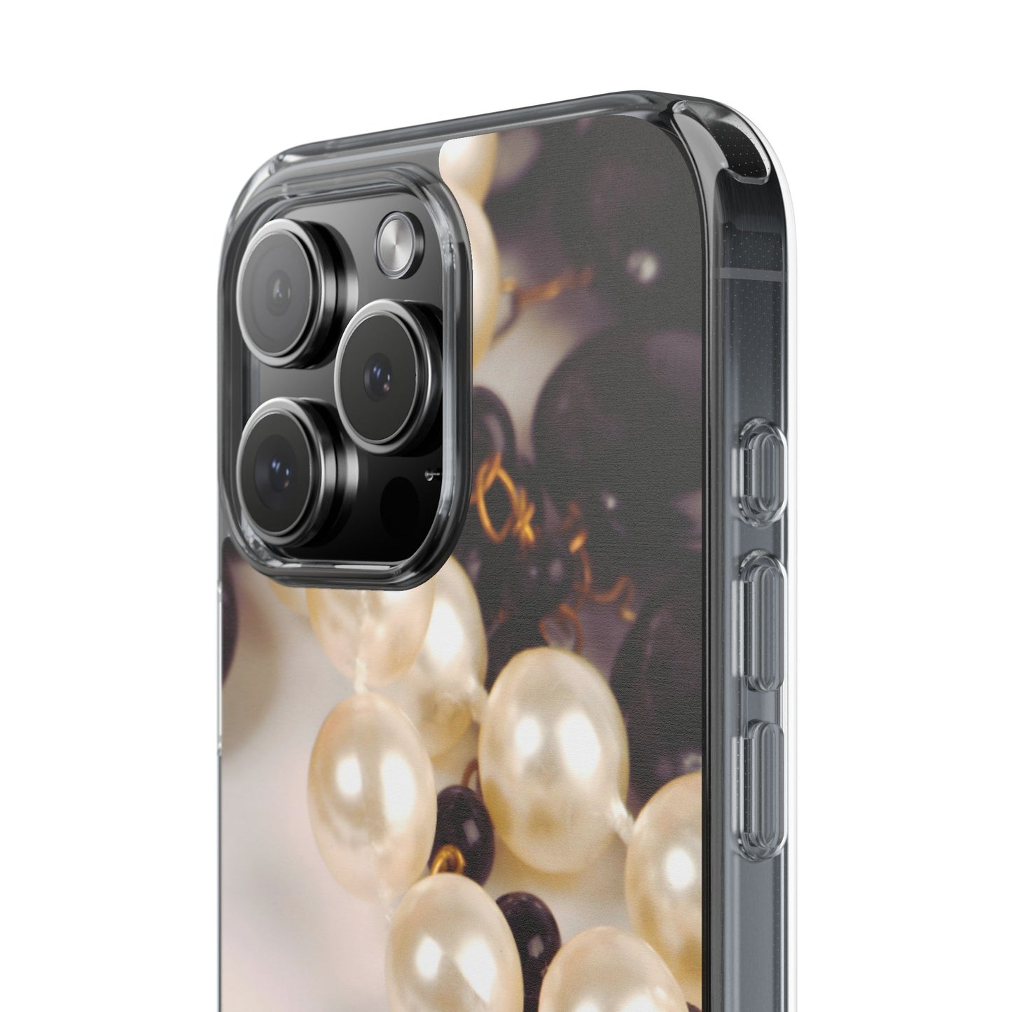 Clear Phone Case – Noir Pearl