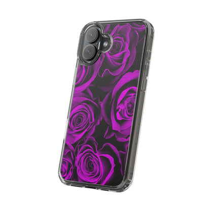 Clear Phone Case – Amethyst Roses