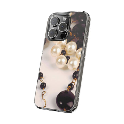 Clear Phone Case – Noir Pearl