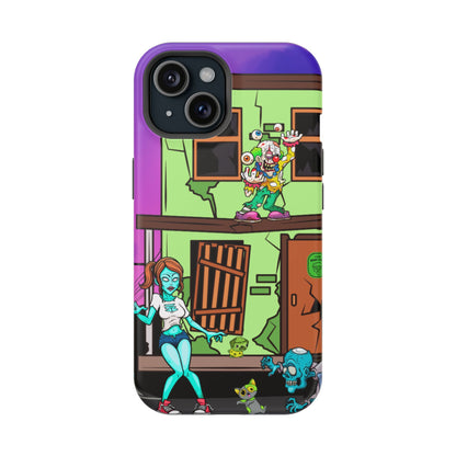 Zombie Arcade Phone Case — Colorful Cartoon Horror Impact-Resistant iPhone Cover