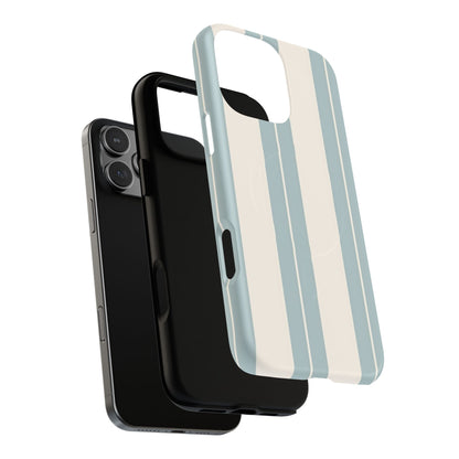 Protective Magnetic Phone Case - Coastal Stripe