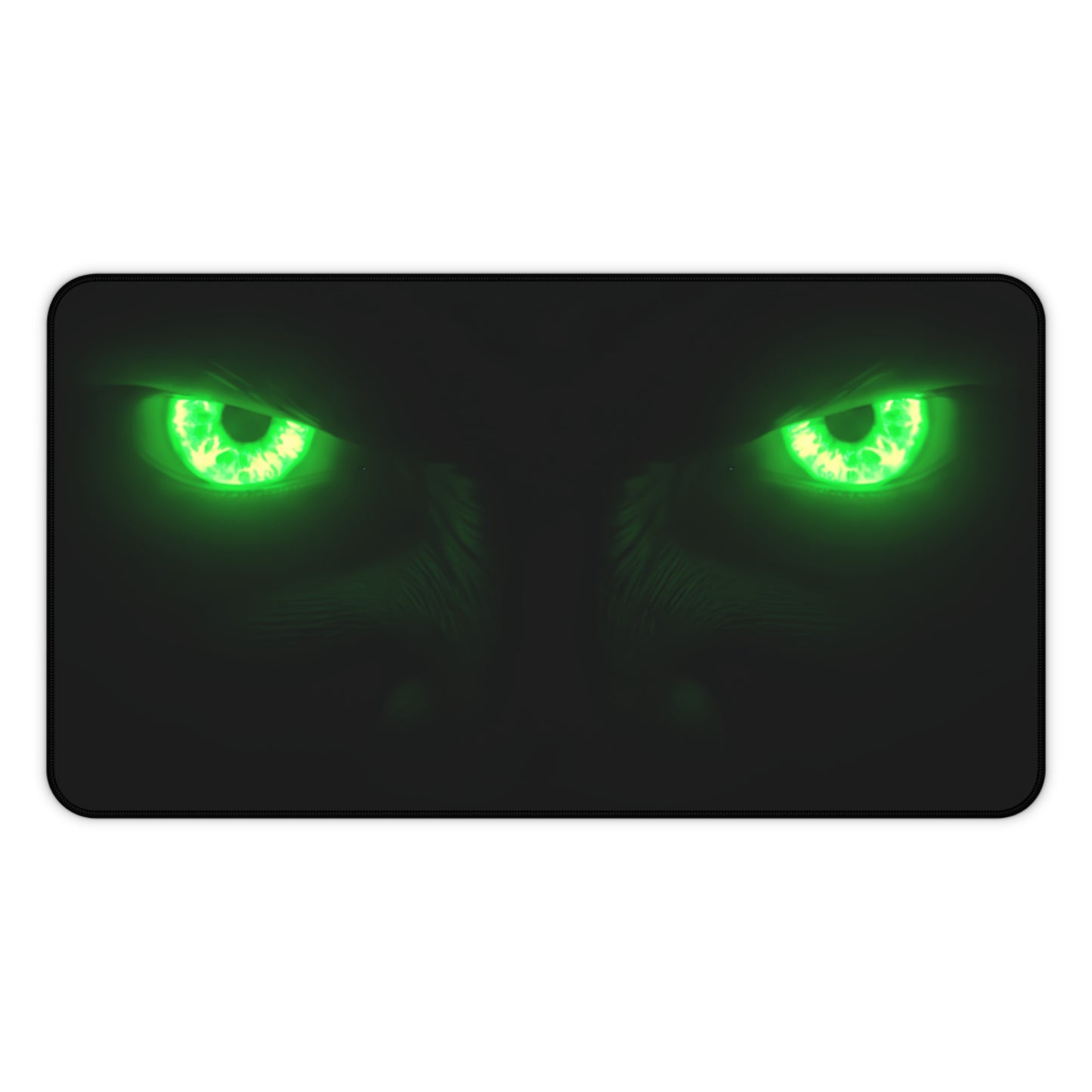 Neoprene Desk Mat – Neon Green Monster Eyes