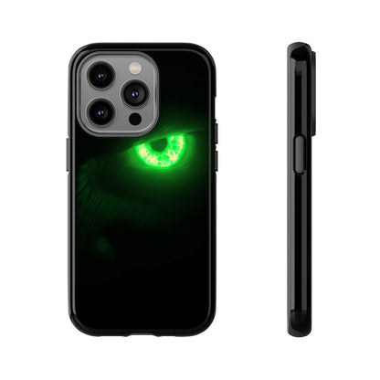 Protective Phone Case – Neon Green Monster Eyes