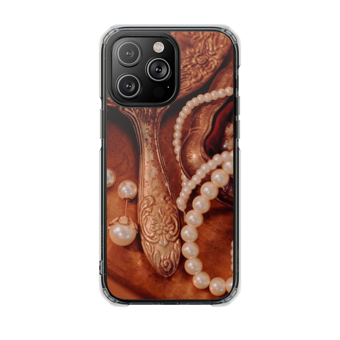 Clear Magnetic Phone Case – Bronze Vanity