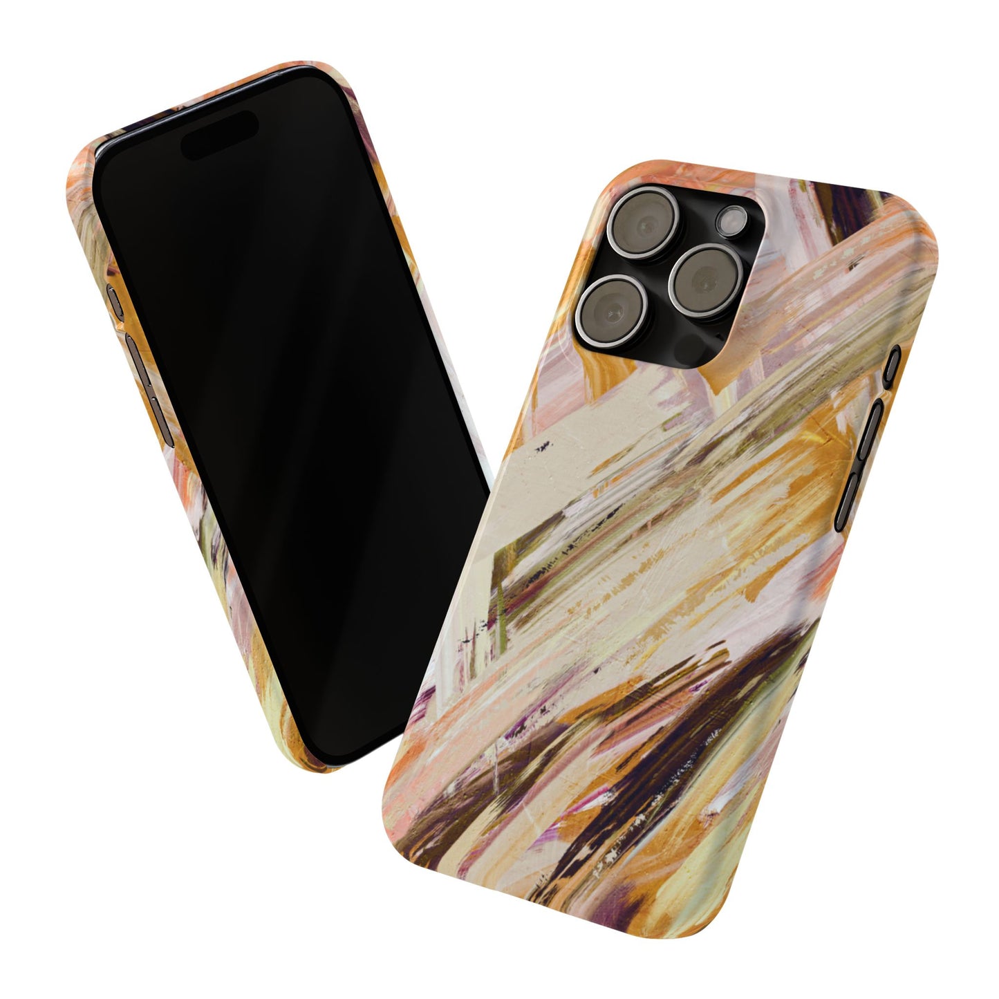Slim Phone Case – Brush & Bronze