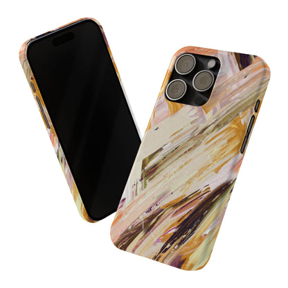 Slim Phone Case – Brush & Bronze