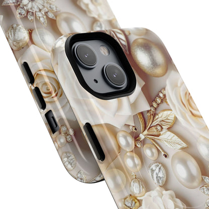 Protective Magnetic Phone Case – Ivory Opulence