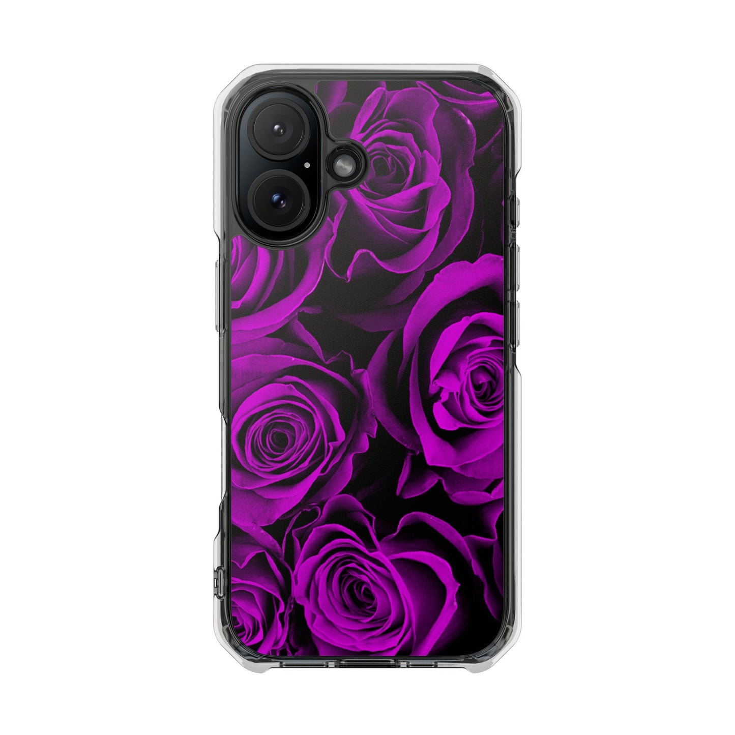 Clear Magnetic Phone Case – Amethyst Roses