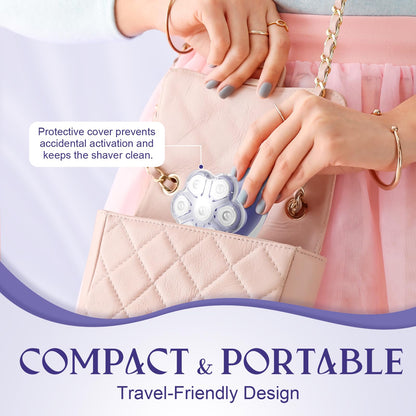 Bartrimber Women’s Electric Shaver – 7D Floating Head, Wet/Dry Waterproof, Cordless Rechargeable