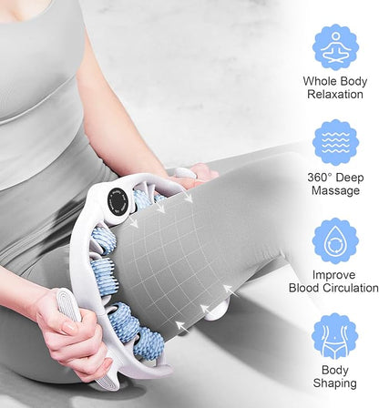 Exercise Body Roller – 360° Rotating Massage Wheels, Adjustable Pressure, Portable Muscle Recovery Tool