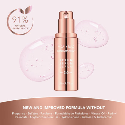FOREO BEAR Microcurrent Face Lift Set – FDA-Cleared Sculpting Device, T-Sonic Pulsations, 2 x 30mL Conductive Serums