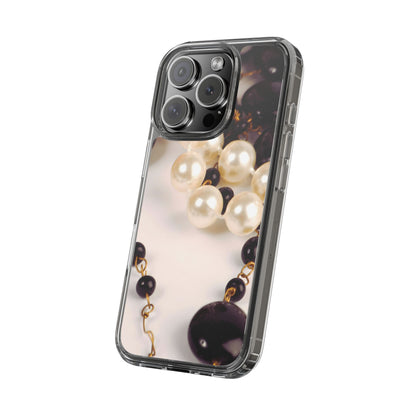 Clear Phone Case – Noir Pearl
